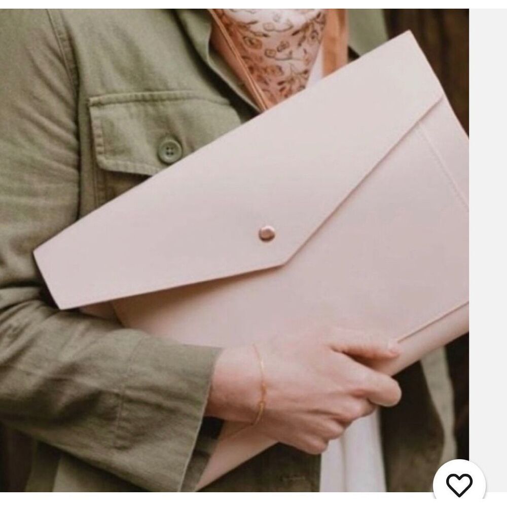 NWT Glass Ladder & Co pink portfolio or clutch